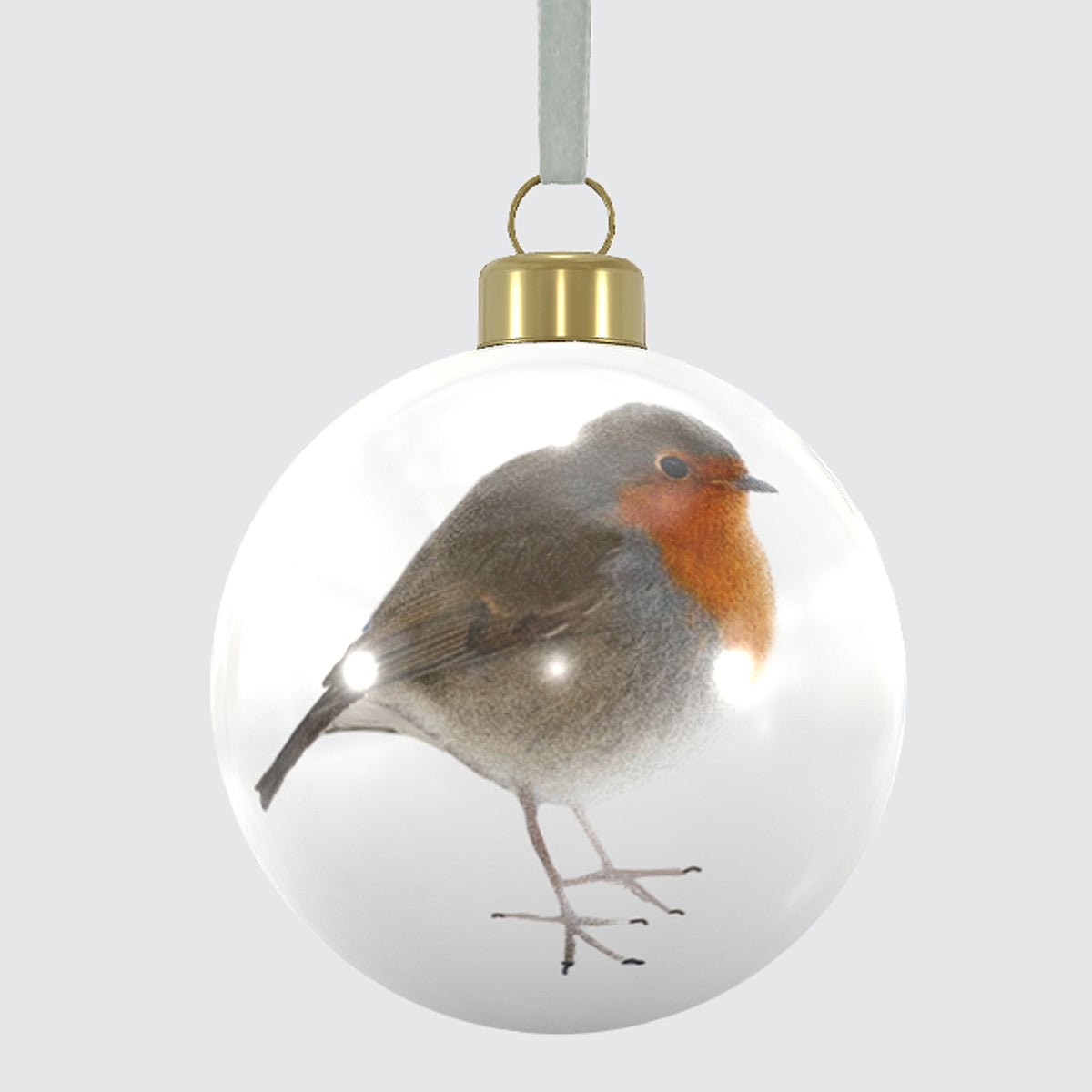 Bone China Bauble Decorations - 3 pack - Robin Design